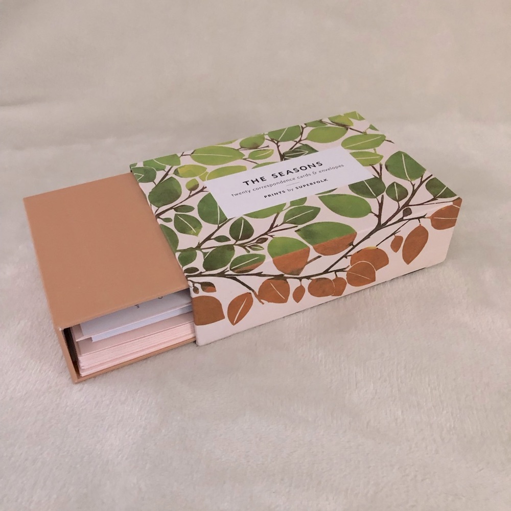 Cards & Sliding Box 20 cards & envelopes “The Seasons”  Prints by Superfolk - Picture 3 of 9